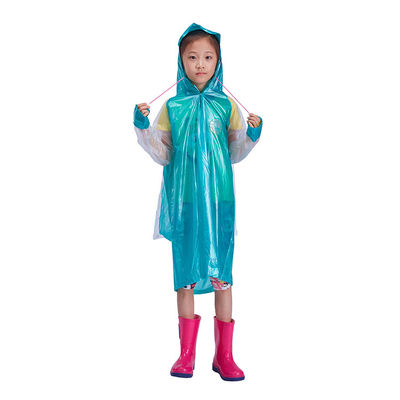 Veste transparente de pluie d'espace libre d'épaisseur de l'imperméable 0.25mm d'enfants d'ODM avec le capot