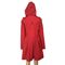 BSCI EVA Lightweight Raincoat, imperméable rouge écologique avec le capot réutilisable