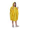 Poncho imperméable de pluie de polyester réutilisable jaune fait sur commande d'imperméable