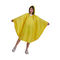 Poncho imperméable de pluie de polyester réutilisable jaune fait sur commande d'imperméable